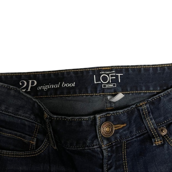 Ann Taylor Loft Faded Bootcut Blue 2P Petite Denim Jeans - Picture 4 of 7